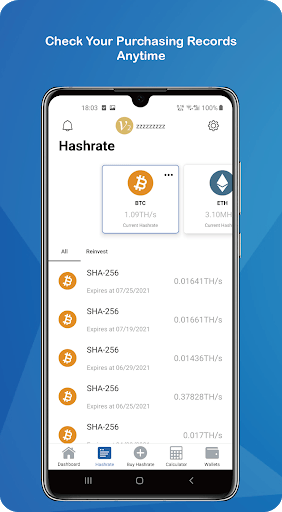 Hashshiny Bitcoin Cloud Mining APK screenshot 1 Hashshiny Bitcoin Cloud Mining APK screenshot 1