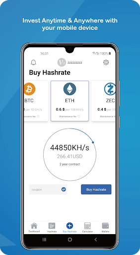 Hashshiny Bitcoin Cloud Mining APK screenshot 1 Hashshiny Bitcoin Cloud Mining APK screenshot 1