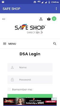 SAFE SHOP LOGIN APP APK screenshot 1
