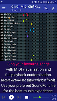 MIDI Clef Karaoke Player APK screenshot 1