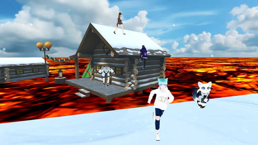 The floor is lava game parkour APK screenshot 1