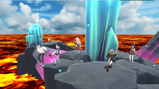 The floor is lava game parkour APK screenshot 1