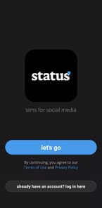 status - sims but social media APK screenshot 1