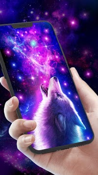 Galaxy Wolf Live Wallpaper APK screenshot 1