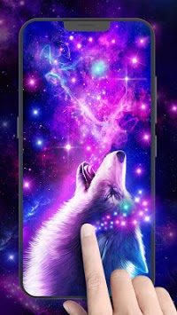 Galaxy Wolf Live Wallpaper APK screenshot 1