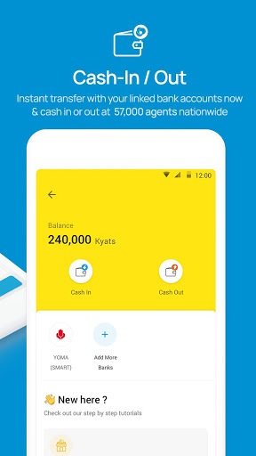 WavePay - Myanmar Money Transfer & Online Payments APK screenshot 1