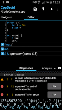 CppDroid - C/C++ IDE APK screenshot 1