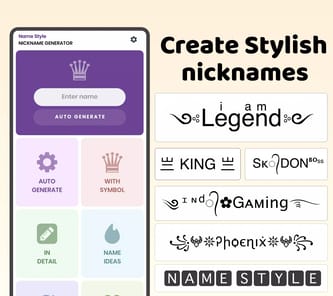 Name style: Nickname Generator APK screenshot 1