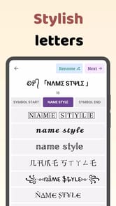 Name style: Nickname Generator APK screenshot 1