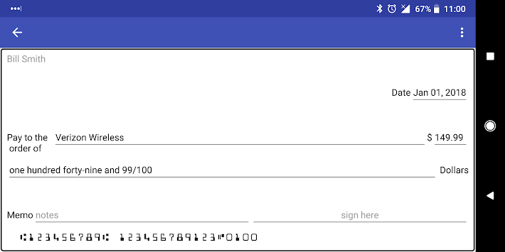 Check Writer 2.0 - Print Your Checks at Home APK screenshot 1
