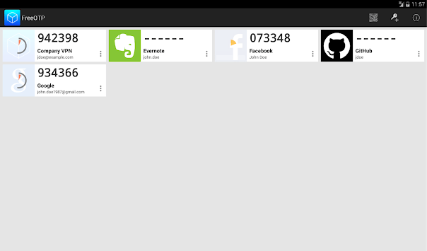 FreeOTP Authenticator APK screenshot 1