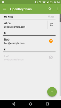 OpenKeychain: Easy PGP APK screenshot 1