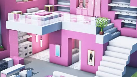 Pink houses for minecraft APK screenshot 1