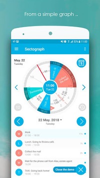 Sectograph. Planner & Time manager on clock widget APK screenshot 1 Sectograph. Planner & Time manager on clock widget APK screenshot 1