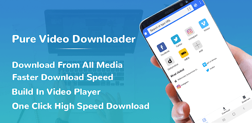 Pure All Video Downloader - Free Video downloader APK screenshot 1