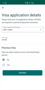 Saudi Visa Bio APK screenshot 1