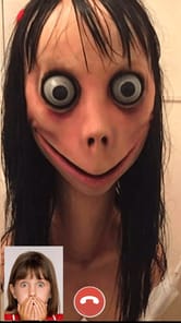 Momo Creepy Horror video Call APK screenshot 1