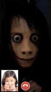 Momo Creepy Horror video Call APK screenshot 1