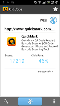 QuickMark Barcode Scanner APK screenshot 1 QuickMark Barcode Scanner APK screenshot 1
