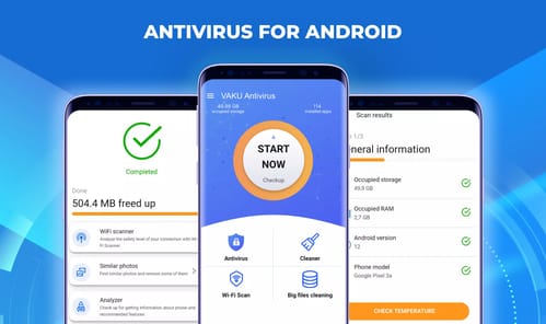 Antivirus: scan, clean - Vaku APK screenshot 1